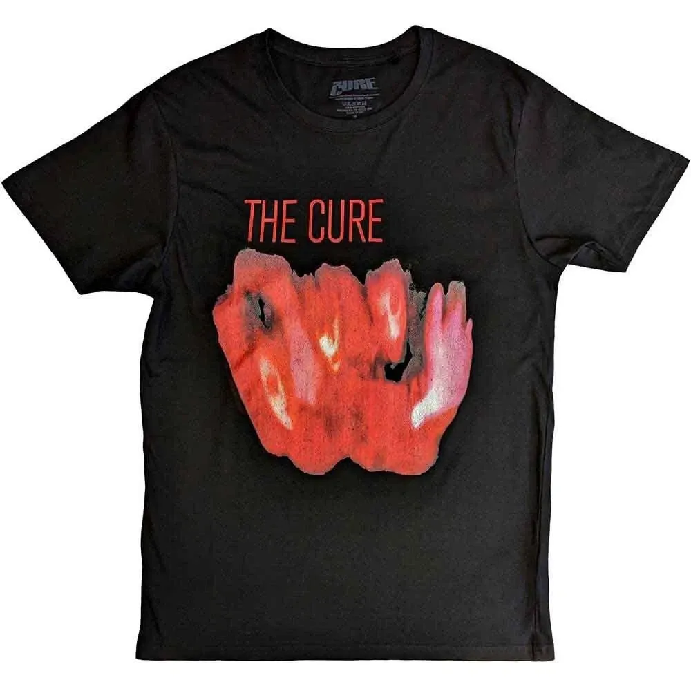 The Cure Black Band T‑Shirt with Red Abstract Album Artwork